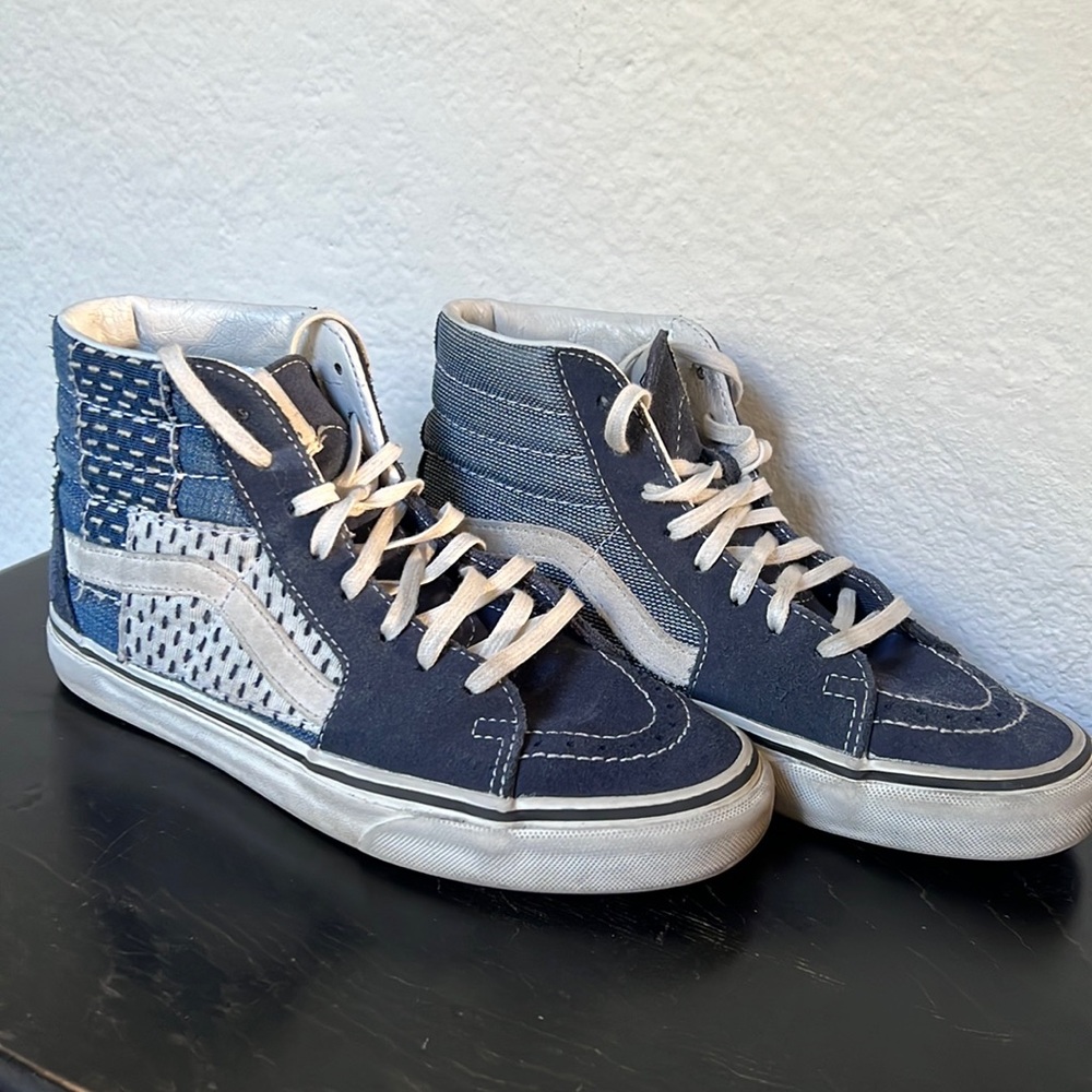 Vans Sk8 hi Denim patchwork Japan Boro 4.5M/6W